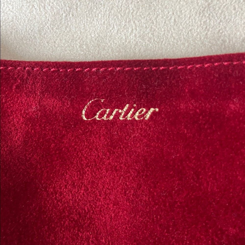 Authentic Cartier Red Pouch With Insert - image 3